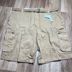 Free Planet Cargo Shorts Men’s 46 Zip Pocket Hiking Outgoing Work Classic Khaki